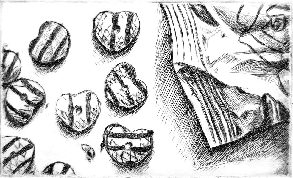 Infatuation (Drypoint Print)